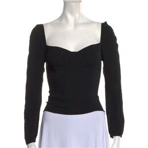 Like new Reformation Square Neckline Long Sleeve Crop Top